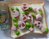 ❀サクラサク❀　魚ニソと枝豆のトースト作り方3写真
