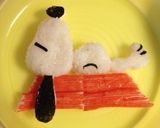 キャラ弁に、ねんねスヌーピー作り方9写真