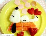 キャラ弁に、ねんねスヌーピー作り方11写真