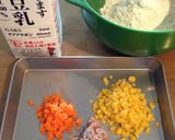 幼児食・HM超簡単 野菜豆乳ホットケーキ作り方1写真