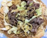 牛肉のみそ焼きそば作り方4写真