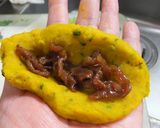 【かぼちゃの春巻き】甘辛豚肉とチーズ入り作り方5写真
