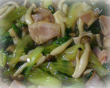 青梗菜としめじとベーコンの煮作り方9写真