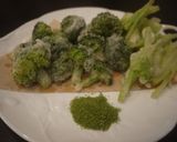 丸ごと一株❀ブロッコリーの天ぷら　抹茶塩作り方5写真