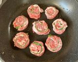 豚の薄切り肉と大葉でくるくるステーキ作り方6写真