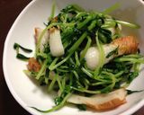 豆苗とちくわのダシダ炒め作り方2写真