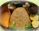 簡単キャラ弁：こいのぼりと金太郎のお弁当作り方5写真