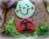 簡単キャラ弁：こいのぼりと金太郎のお弁当作り方7写真