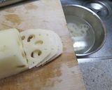 レンコンと鶏もも肉のマヨ炒め作り方1写真