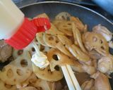 レンコンと鶏もも肉のマヨ炒め作り方5写真