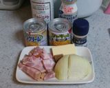 簡単にお店の味！コーンクリームパスタ作り方1写真