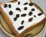 息子考案〜ホイップ味噌レーズントースト作り方4写真
