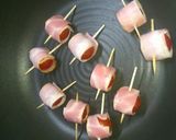 酒の魚♪プチトマト&ベーコン焼き作り方3写真