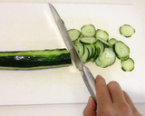 きゅうりとワカメとハムの酢の物作り方1写真