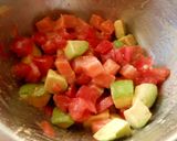サーモンと野菜とチーズのブルスケッタ作り方4写真