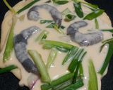 わけぎとエビのお好み焼き作り方4写真