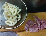 簡単おつまみ☆蓮根のジャーマンポテト風作り方1写真