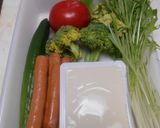 豆腐・ソーセージ・水菜味ぽん入りサラダ作り方1写真
