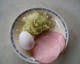 きゃべつde巣籠り目玉焼き作り方1写真