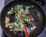 ひき肉とねぎで中華スープスパゲティ作り方2写真