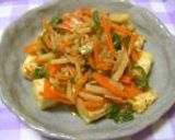 とろりん豆腐★:ﾟ*'しゃきしゃき野菜のきんぴらのせ作り方6写真