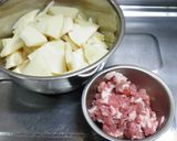 筍と豚小間肉のトロリ炒め♪作り方1写真