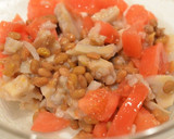 シャキシャキ蓮根と納豆のトマト和え作り方2写真