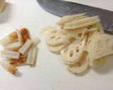 時短 簡単一品★ちくわ蓮根 からし醤油で作り方1写真