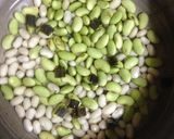 鍋で炊く豆と鶏と昆布の玄米ご飯作り方3写真