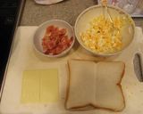 ホットサンド【タルタルベーコンチーズ】作り方1写真