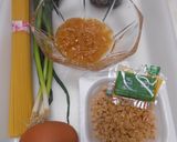 ひきわり納豆となめ茸のパスタ・玉子のせ作り方1写真