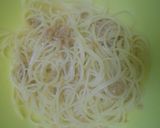 ひきわり納豆となめ茸のパスタ・玉子のせ作り方6写真