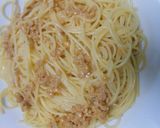 ひきわり納豆となめ茸のパスタ・玉子のせ作り方7写真