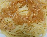 ひきわり納豆となめ茸のパスタ・玉子のせ作り方8写真
