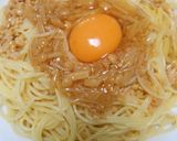 ひきわり納豆となめ茸のパスタ・玉子のせ作り方9写真