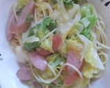 簡単 ☆春キャベツとソーセージのパスタ作り方4写真