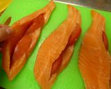 サーモンのトマトはさみ揚げ♪作り方1写真
