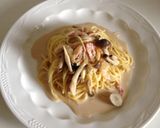 簡単♫きのこと豆乳のクリーミーパスタ作り方7写真