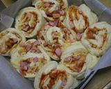 ピザ風ベーコンとチーズ入りロールパン作り方4写真