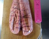 巨大魚卵のバックリ煮つけ作り方2写真