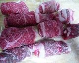 ★牛薄切り肉のビーフストロガノフ★作り方1写真