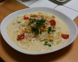 簡単にお店の味！コーンクリームパスタ作り方5写真