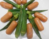 オクラとウインナーと茹で卵の3点盛り作り方12写真