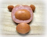 簡単キャラおかず：りんご被ったリラックマ作り方7写真
