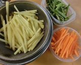 新じゃがとアスパラの塩麹鶏炒め作り方2写真