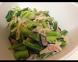 小松菜とベーコンのバター炒め作り方20写真
