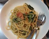 明太子とほうれん草の和風スパゲティ作り方11写真