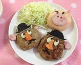 トイストーリー☆ポテトヘッドのハンバーグ作り方7写真