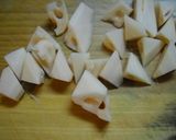 揚げレンコンの辛子味噌和え作り方1写真
