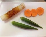 オクラ入りちくわのポン酢がけ☆作り方1写真